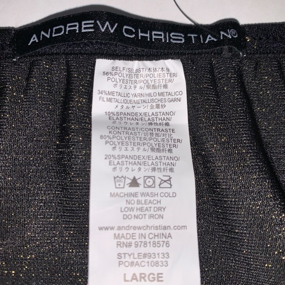 Lg AC Metallic Gold G String Bikini Briefs The Holidays are Coming! Men’s Large - Picture 9 of 9